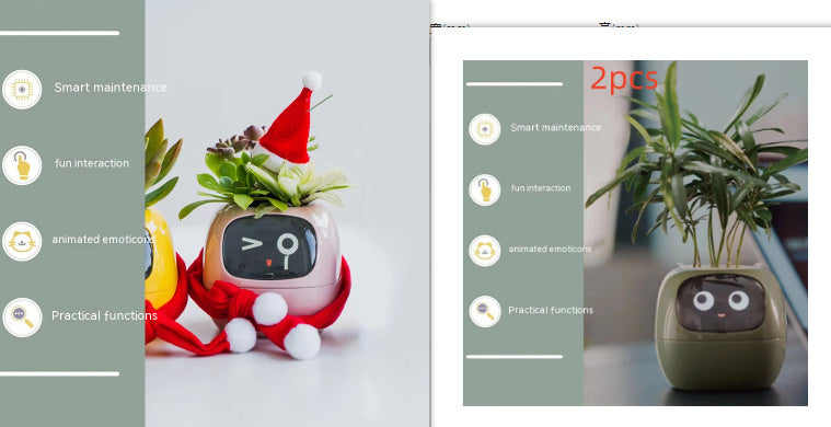 Smart Plant Buddy with Endless Expressions and AI-Powered Care